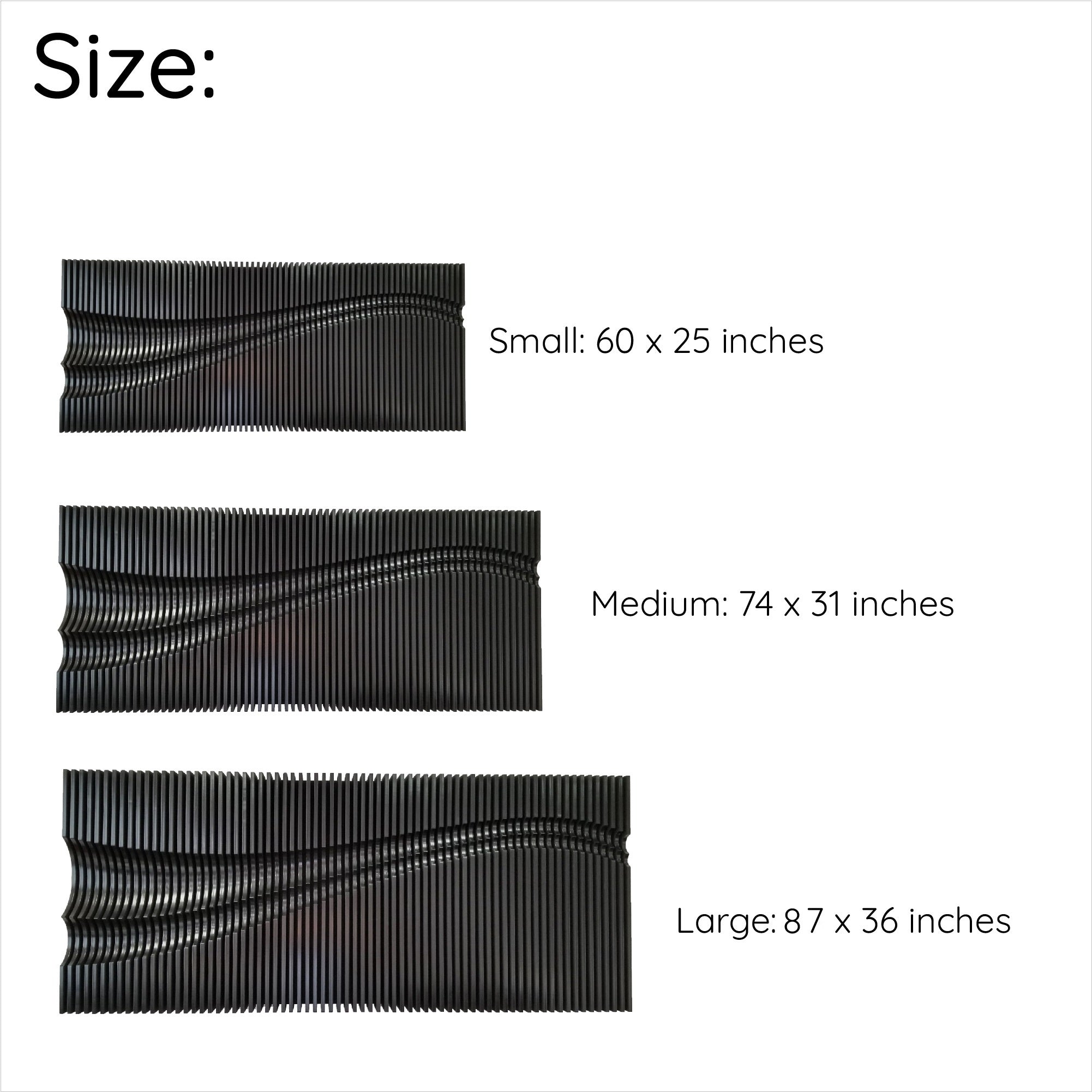 3D Wall Art Abstract Fluid Horizons Parametric  3D Wall Art.